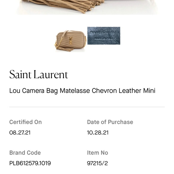 Authentic YSL Lou Bag Beige - Picture 6 of 10